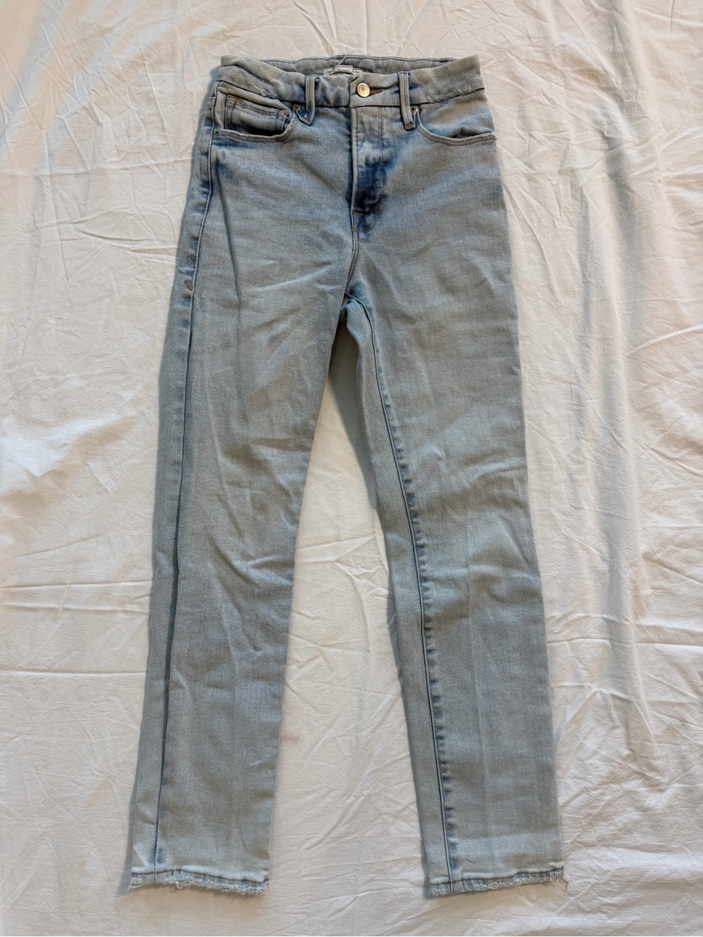 Good American Light Wash Skinny Jeans